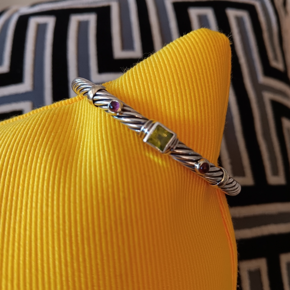 David Yurman sterling silver cable cuff bracelet